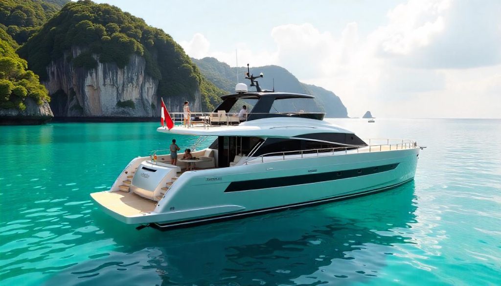 Beneteau Oceanis 62 in Phang Nga Bay, highlighting best Asian ports superyachts in 2025.